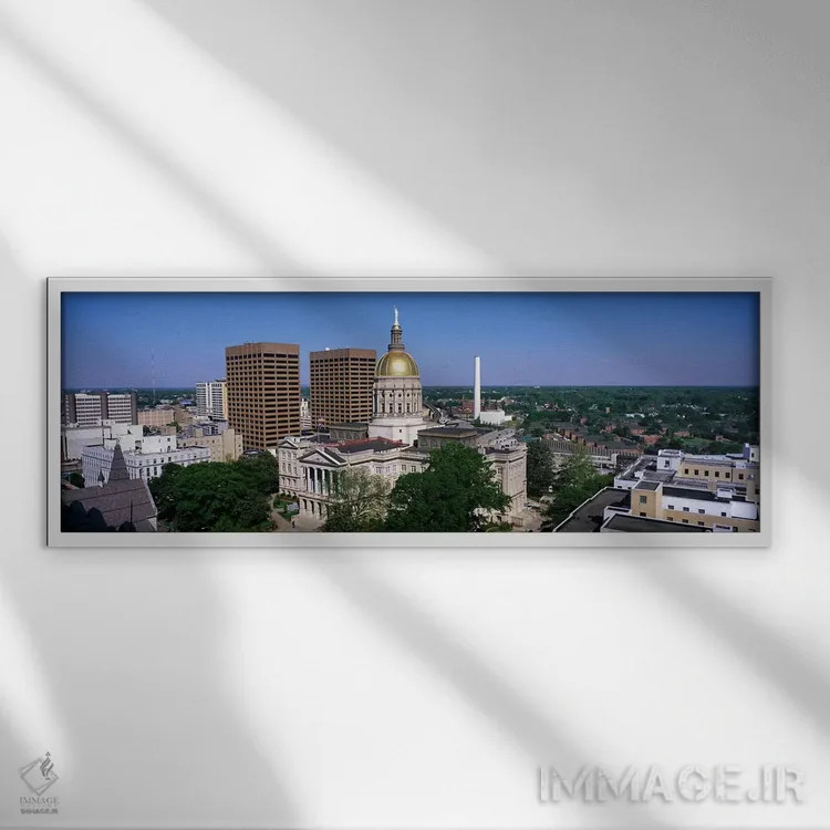 تابلو آتلانتا، جورجیا اثر پانورامیک ایمجز (استودیو عکاسی عریض) - نمای قابدار سفید