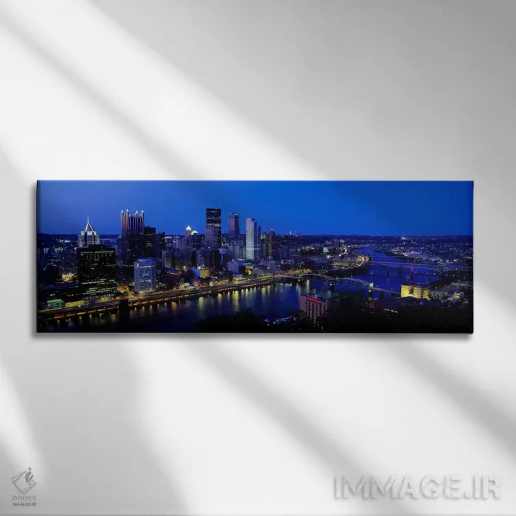 تابلو پیتسبورگ، پنسیلوانیا (۲) اثر پانورامیک ایمجز (استودیو عکاسی عریض) - نمای روبهرو روی دیوار