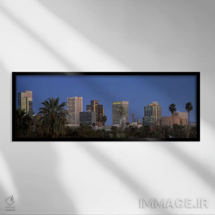 تابلو فینیکس، آریزونا اثر پانورامیک ایمجز (استودیو عکاسی عریض) - نمای قابدار مشکی