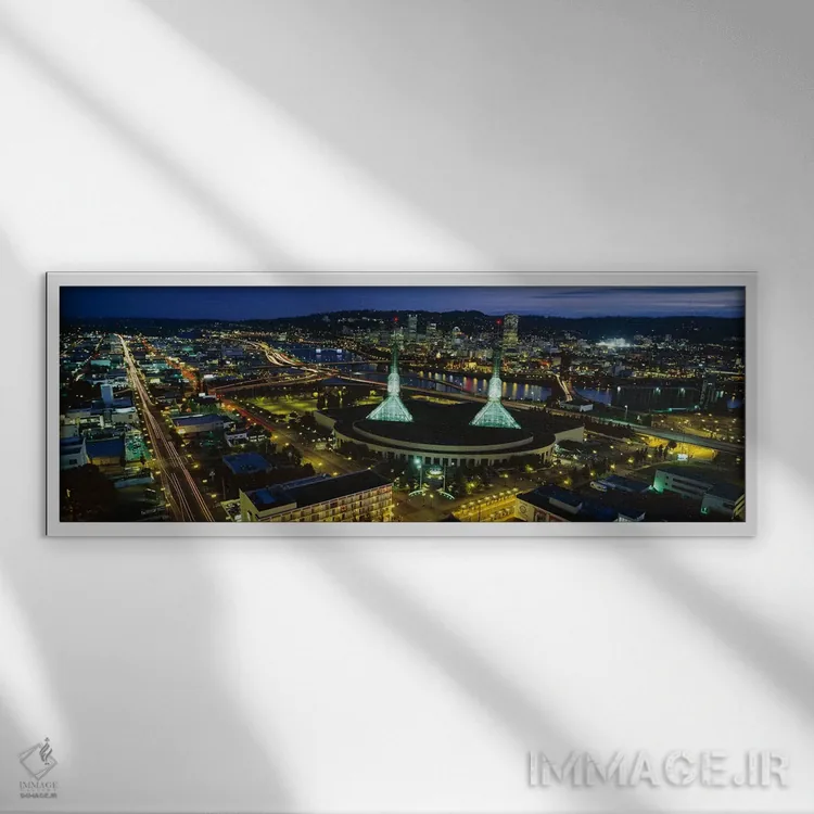 تابلو پورتلند، اورگون اثر پانورامیک ایمجز (استودیو عکاسی عریض) - نمای قابدار سفید