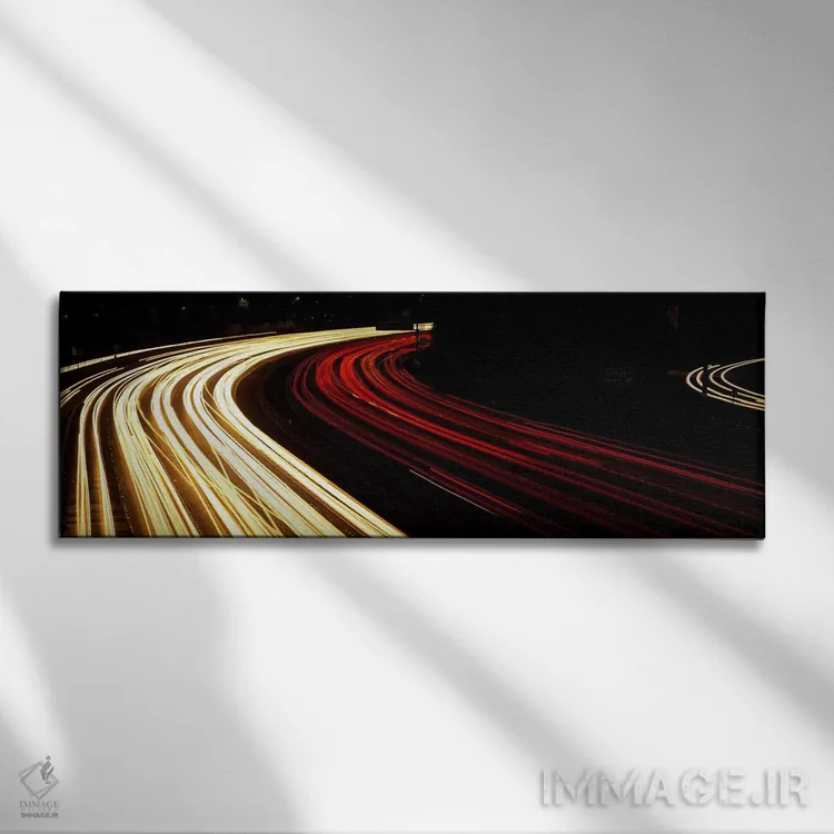 تابلو بزرگراه هالیوود در شب، کالیفرنیا اثر پانورامیک ایمجز (استودیو عکاسی عریض) - نمای روبهرو روی دیوار