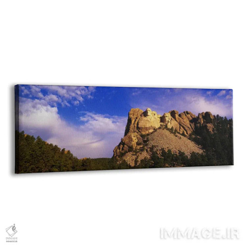 تابلو Black Hills, South Dakota, USA,نمای زاویه پایین از یادبود ملی کوه راشمور، تپههای سیاه، داکوتای جنوبی، آمریکا اثر پانورامیک ایمجز (استودیو عکاسی عریض) - نمای پرسپکتیو محصول