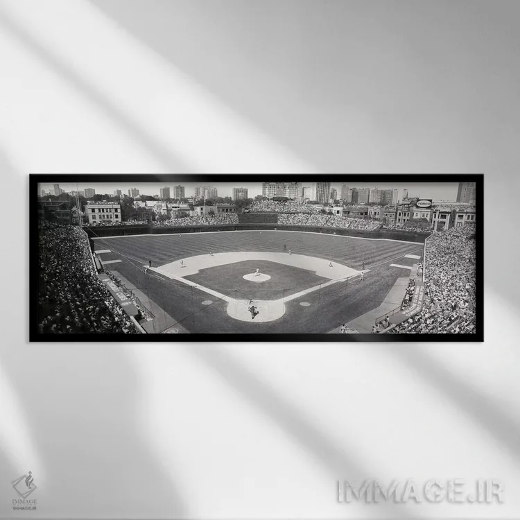 تابلو Illinois, Chicago, Cubs, baseball IX,آمریکا، ایلینوی، شیکاگو، باشگاه کابز، بیسبال (سری نهم) اثر پانورامیک ایمجز (استودیو عکاسی عریض) - نمای قابدار مشکی