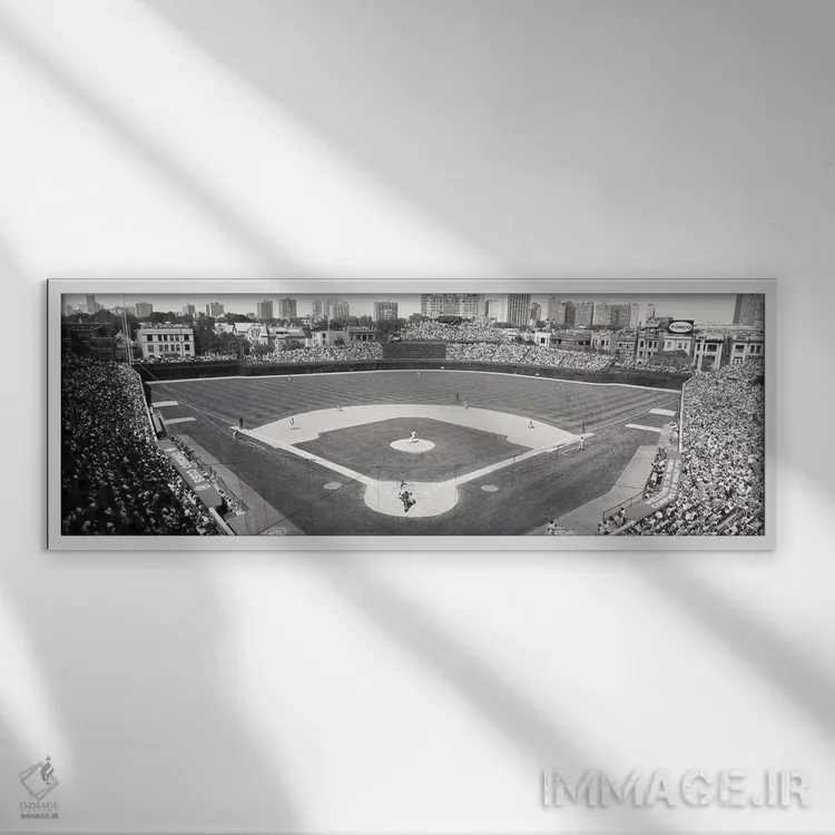 تابلو Illinois, Chicago, Cubs, baseball IX,آمریکا، ایلینوی، شیکاگو، باشگاه کابز، بیسبال (سری نهم) اثر پانورامیک ایمجز (استودیو عکاسی عریض) - نمای قابدار سفید