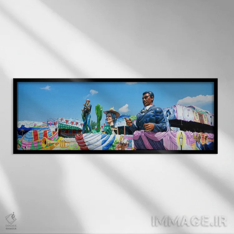 تابلو ارابههای جشن مارتی گرا اثر پانورامیک ایمجز (استودیو عکاسی عریض) - نمای قابدار مشکی