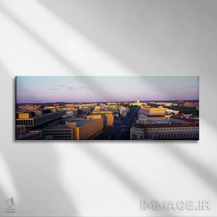 تابلو خیابان پنسیلوانیا، واشنگتن دیسی اثر پانورامیک ایمجز (استودیو عکاسی عریض) - نمای روبهرو روی دیوار