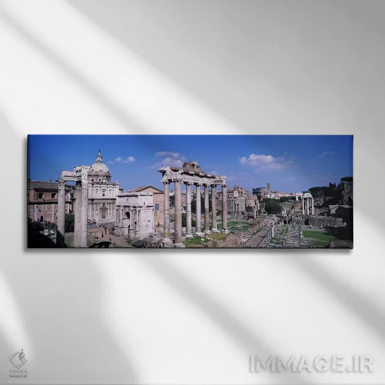 تابلو Rome, Lazio Region, Italy,فوروم رومی (فروم رومانوم)، رم، استان لاتزیو، ایتالیا اثر پانورامیک ایمجز (استودیو عکاسی عریض) - نمای روبهرو روی دیوار