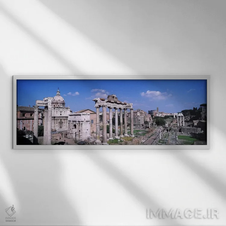 تابلو Rome, Lazio Region, Italy,فوروم رومی (فروم رومانوم)، رم، استان لاتزیو، ایتالیا اثر پانورامیک ایمجز (استودیو عکاسی عریض) - نمای قابدار سفید