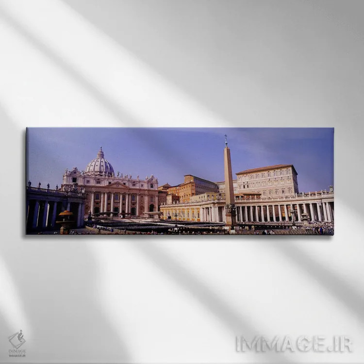 تابلو St Peters Square, Rome, Italy,واتیکان، میدان سن پیتر، رم، ایتالیا اثر پانورامیک ایمجز (استودیو عکاسی عریض) - نمای روبهرو روی دیوار