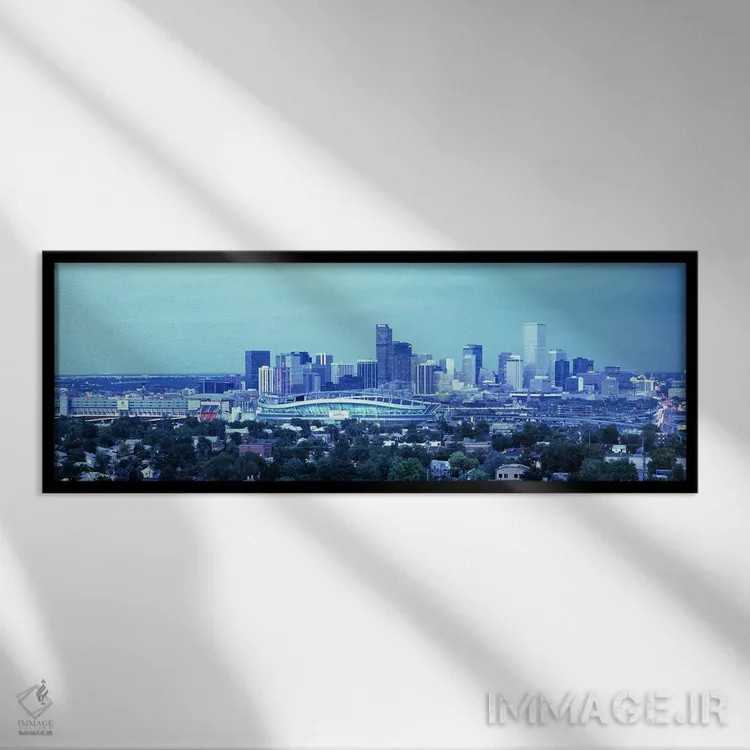 تابلو دنور، کلرادو اثر پانورامیک ایمجز (استودیو عکاسی عریض) - نمای قابدار مشکی