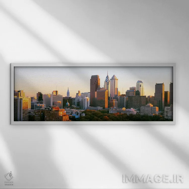 تابلو Pennsylvania, USA #4,فیلادلفیا، پنسیلوانیا، آمریکا (۴) اثر پانورامیک ایمجز (استودیو عکاسی عریض) - نمای قابدار سفید