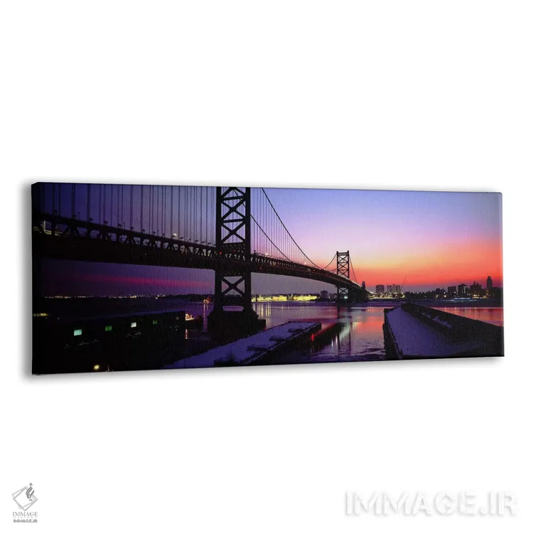 تابلو Ben Franklin Bridge, Philadelphia, Pennsylvania, USA,پل معلق روی رودخانه، پل بن فرانکلین، فیلادلفیا، پنسیلوانیا، آمریکا اثر پانورامیک ایمجز (استودیو عکاسی عریض) - نمای پرسپکتیو محصول