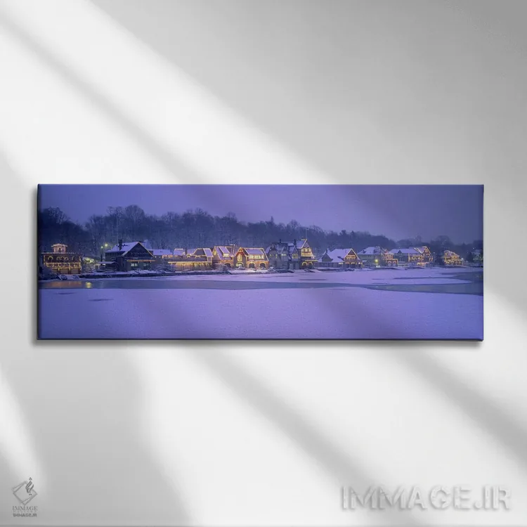 تابلو Philadelphia, Pennsylvania, USA,ساختمان مسکونی در کنار آب، فیلادلفیا، پنسیلوانیا، آمریکا اثر پانورامیک ایمجز (استودیو عکاسی عریض) - نمای روبهرو روی دیوار