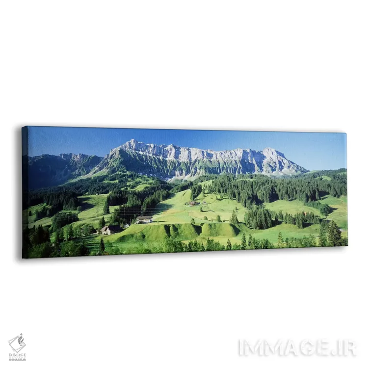 تابلو Upper Emmantel, Switzerland,مزرعه کوهپایه‌ای، بالادست اِمنتال، سوییس اثر پانورامیک ایمجز (استودیو عکاسی عریض) - نمای پرسپکتیو محصول