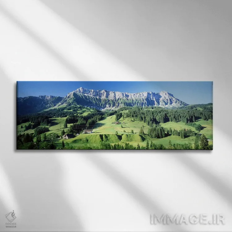 تابلو Upper Emmantel, Switzerland,مزرعه کوهپایهای، بالادست اِمنتال، سوییس اثر پانورامیک ایمجز (استودیو عکاسی عریض) - نمای روبهرو روی دیوار