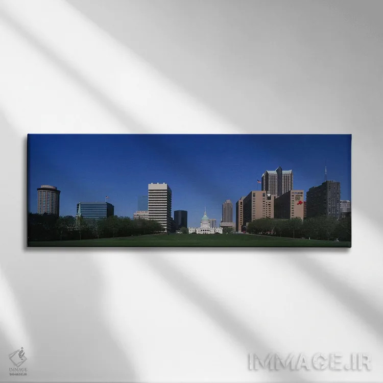 تابلو St Louis, Missouri, USA,ساختمانها در یک شهر، سنت لوئیس، میزوری، آمریکا اثر پانورامیک ایمجز (استودیو عکاسی عریض) - نمای روبهرو روی دیوار