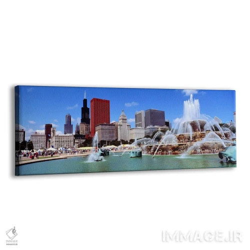 تابلو Illinois, USA,تابستان، شیکاگو، ایلینوی، آمریکا اثر پانورامیک ایمجز (استودیو عکاسی عریض) - نمای پرسپکتیو محصول