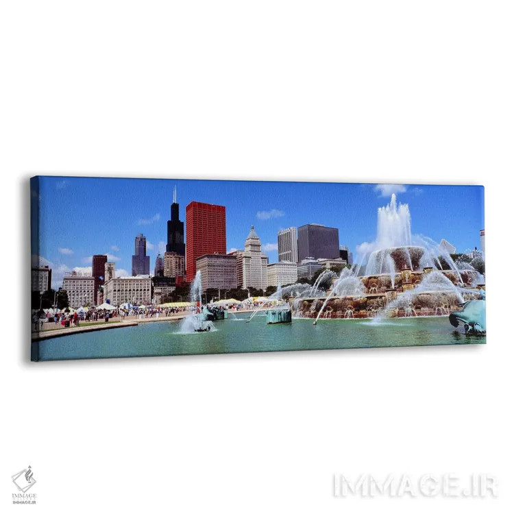 تابلو Illinois, USA,تابستان، شیکاگو، ایلینوی، آمریکا اثر پانورامیک ایمجز (استودیو عکاسی عریض) - نمای پرسپکتیو محصول