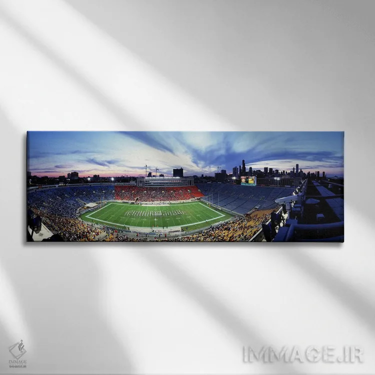 تابلو Illinois, USA,ورزشگاه سالجر فیلد، فوتبال، شیکاگو، ایلینوی، آمریکا اثر پانورامیک ایمجز (استودیو عکاسی عریض) - نمای روبهرو روی دیوار