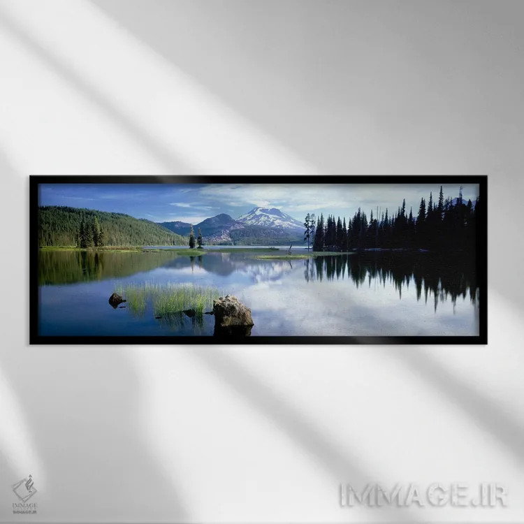 تابلو Oregon, USA,رشتهکوه کسکید، اورگان، آمریکا اثر پانورامیک ایمجز (استودیو عکاسی عریض) - نمای قابدار مشکی