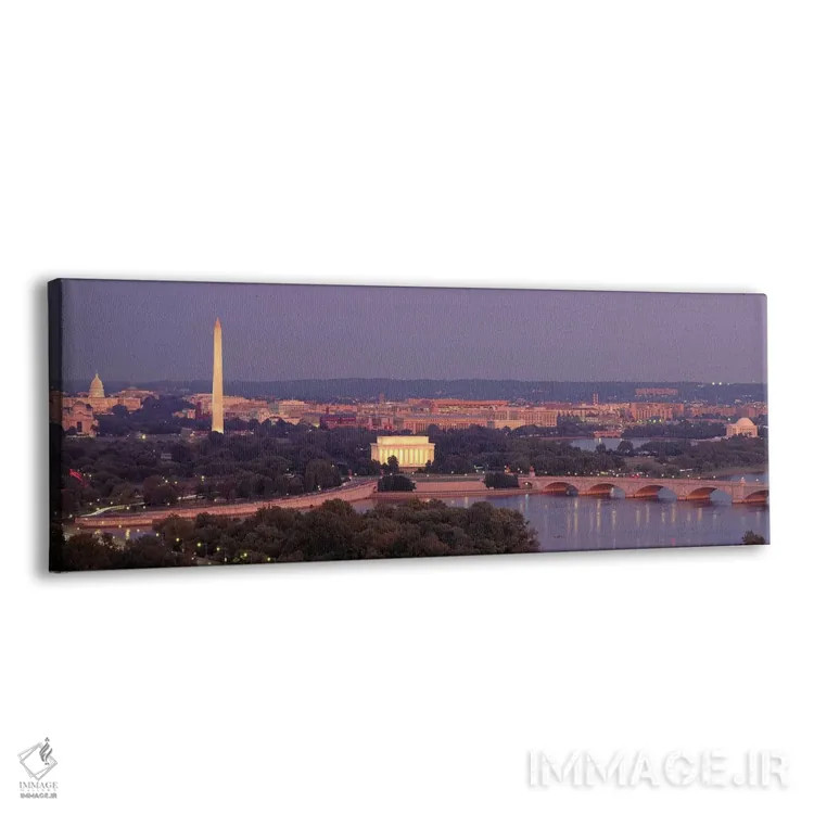 تابلو aerial, night,آمریکا، واشنگتن دیسی، نمای هوایی، شب اثر پانورامیک ایمجز (استودیو عکاسی عریض) - نمای پرسپکتیو محصول