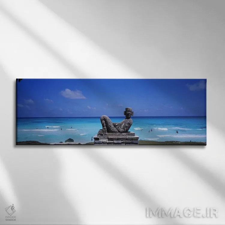 تابلو Cancun, Mexico,ساحل چاک-مول، کانکون، مکزیک اثر پانورامیک ایمجز (استودیو عکاسی عریض) - نمای روبهرو روی دیوار