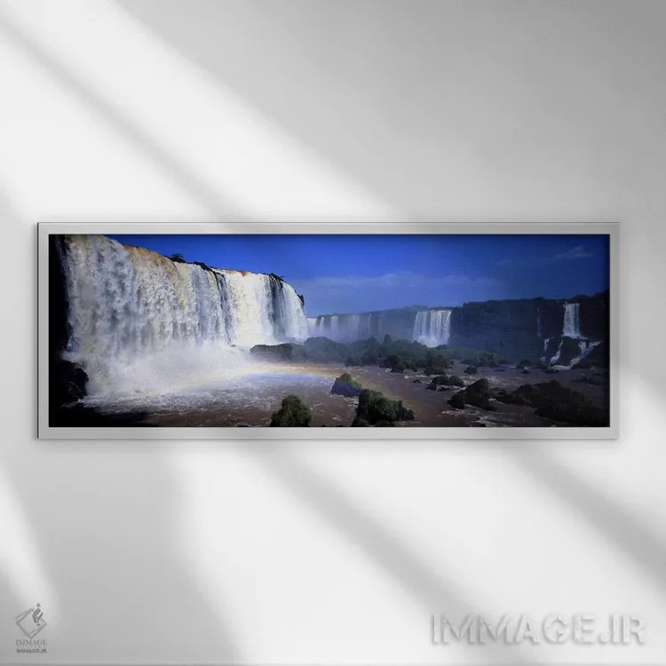 تابلو Argentina,آبشار ایگواسو، آرژانتین اثر پانورامیک ایمجز (استودیو عکاسی عریض) - نمای قابدار سفید