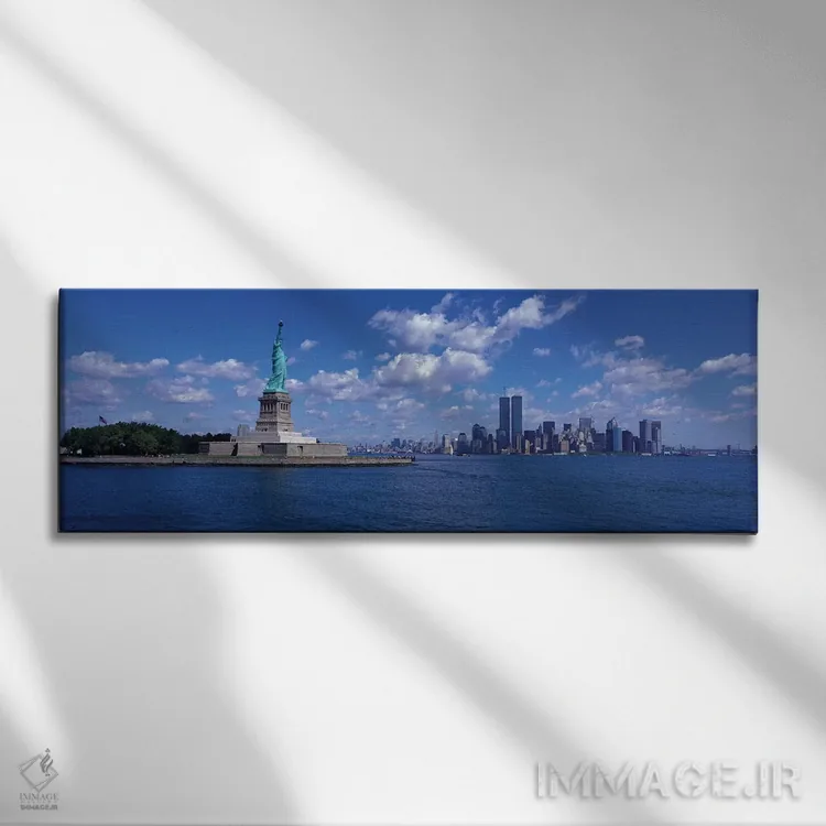 تابلو Statue of Liberty, USA,نیویورک، مجسمه آزادی، آمریکا اثر پانورامیک ایمجز (استودیو عکاسی عریض) - نمای روبهرو روی دیوار