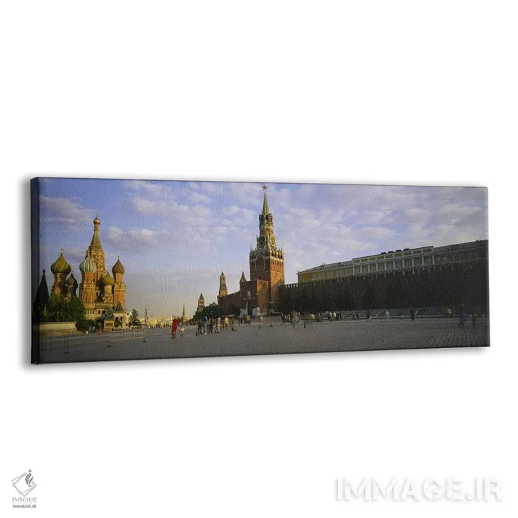 تابلو St. Basil's Cathedral, Red Square, Moscow, Russia,کلیسا در میدان شهر، کلیسای سنت باسیل، میدان سرخ، مسکو، روسیه اثر پانورامیک ایمجز (استودیو عکاسی عریض) - نمای پرسپکتیو محصول