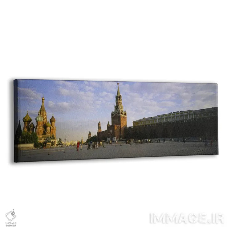 تابلو St. Basil's Cathedral, Red Square, Moscow, Russia,کلیسا در میدان شهر، کلیسای سنت باسیل، میدان سرخ، مسکو، روسیه اثر پانورامیک ایمجز (استودیو عکاسی عریض) - نمای پرسپکتیو محصول