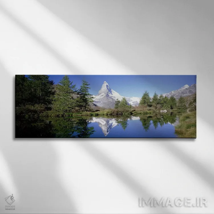 تابلو Valais, Switzerland,انعکاس ریفلزی کوه متِرهُرن، والایس، سوییس اثر پانورامیک ایمجز (استودیو عکاسی عریض) - نمای روبهرو روی دیوار