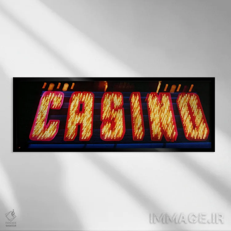 تابلو تابلو کازینو، لاس وگاس، نوادا اثر پانورامیک ایمجز (استودیو عکاسی عریض) - نمای قابدار مشکی