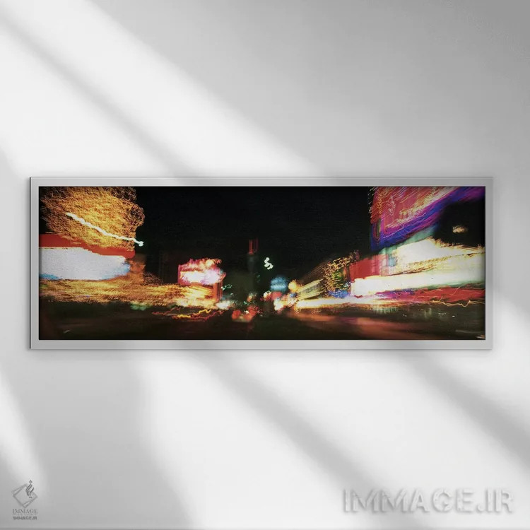 تابلو Las Vegas, Nevada, USA,تیاستریپ در شب، لاس وگاس، نوادا، آمریکا اثر پانورامیک ایمجز (استودیو عکاسی عریض) - نمای قابدار سفید