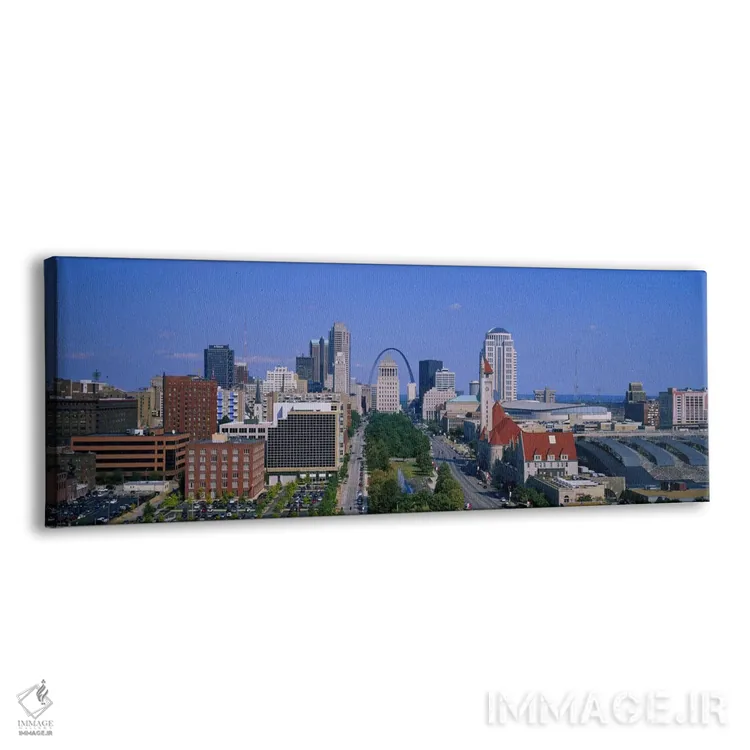 تابلو St Louis, Missouri, USA,نمای بالا از یک شهر، سنت لوئیس، میزوری، آمریکا اثر پانورامیک ایمجز (استودیو عکاسی عریض) - نمای پرسپکتیو محصول