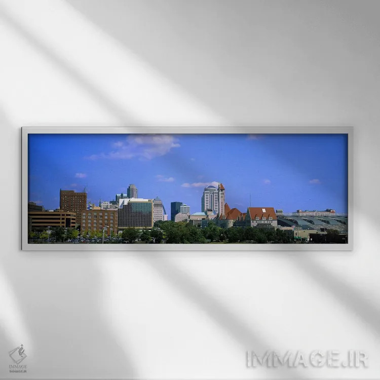 تابلو St Louis, Missouri, USA #2,ساختمانها در یک شهر، سنت لوئیس، میزوری، آمریکا (۲) اثر پانورامیک ایمجز (استودیو عکاسی عریض) - نمای قابدار سفید