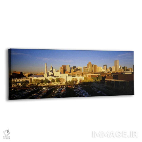 تابلو Denver, High angle view of parking lot,آمریکا، کلرادو، دنور، نمای بالا از پارکینگ اثر پانورامیک ایمجز (استودیو عکاسی عریض) - نمای پرسپکتیو محصول