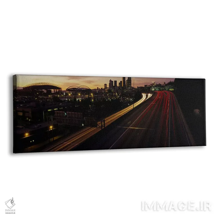 تابلو Washington State, USA,نمای هوایی در غروب، سیاتل، ایالت واشنگتن، آمریکا اثر پانورامیک ایمجز (استودیو عکاسی عریض) - نمای پرسپکتیو محصول