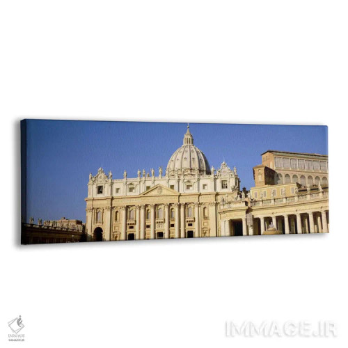 تابلو St. Peter's Basilica, St. Peter's Square, Vatican City, Rome, Lazio, Italy,نمای بیرونی کلیسا، کلیسای سنپیتر، میدان سنپیتر، واتیکان، رم، لاتزیو، ایتالیا اثر پانورامیک ایمجز (استودیو عکاسی عریض) - نمای پرسپکتیو محصول