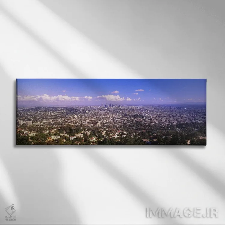 تابلو Los Angeles, California, USA,نمای شهر، لسآنجلس، کالیفرنیا، آمریکا اثر پانورامیک ایمجز (استودیو عکاسی عریض) - نمای روبهرو روی دیوار