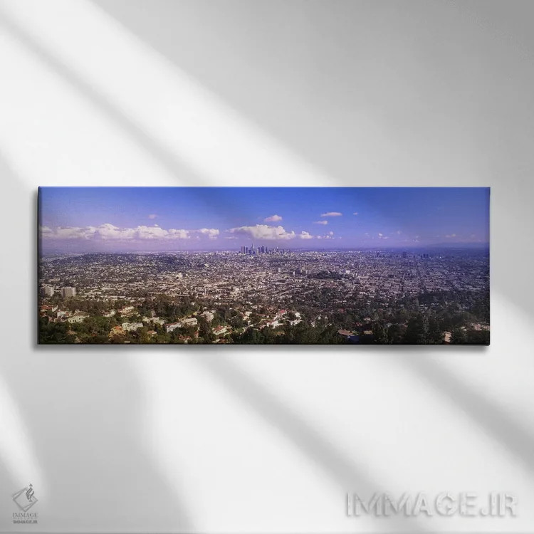 تابلو Los Angeles, California, USA,نمای شهر، لسآنجلس، کالیفرنیا، آمریکا اثر پانورامیک ایمجز (استودیو عکاسی عریض) - نمای روبهرو روی دیوار