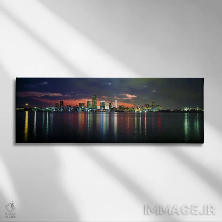 تابلو Florida, Miami,آمریکا، فلوریدا، میامی اثر پانورامیک ایمجز (استودیو عکاسی عریض) - نمای روبهرو روی دیوار