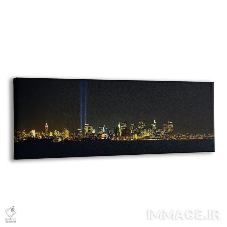 تابلو New York City, New York, USA,ادای احترام در نور، نیویورک سیتی، نیویورک، آمریکا (نمایش نور به یاد قربانیان) اثر پانورامیک ایمجز (استودیو عکاسی عریض) - نمای پرسپکتیو محصول