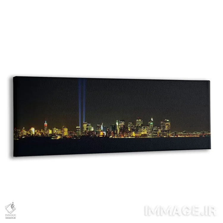 تابلو New York City, New York, USA,ادای احترام در نور، نیویورک سیتی، نیویورک، آمریکا (نمایش نور به یاد قربانیان) اثر پانورامیک ایمجز (استودیو عکاسی عریض) - نمای پرسپکتیو محصول