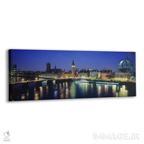 تابلو London, England, United Kingdom,کاخ وستمینستر در شب ۱، لندن، انگلستان اثر پانورامیک ایمجز (استودیو عکاسی عریض) - نمای پرسپکتیو محصول