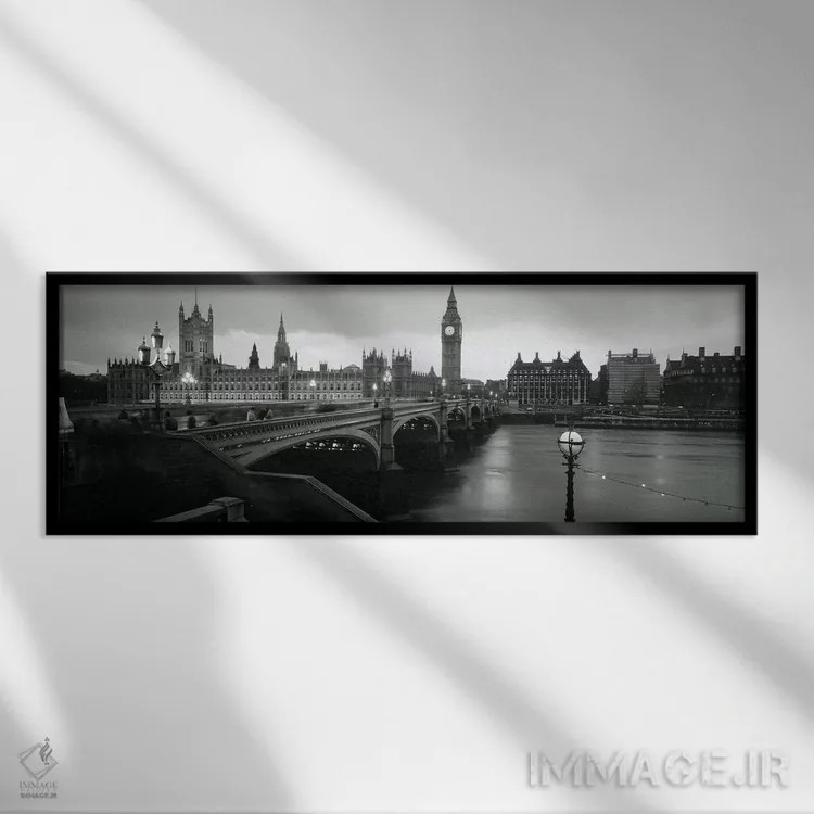 تابلو London, England, United Kingdom,پل وستمینستر، لندن، انگلستان اثر پانورامیک ایمجز (استودیو عکاسی عریض) - نمای قابدار مشکی