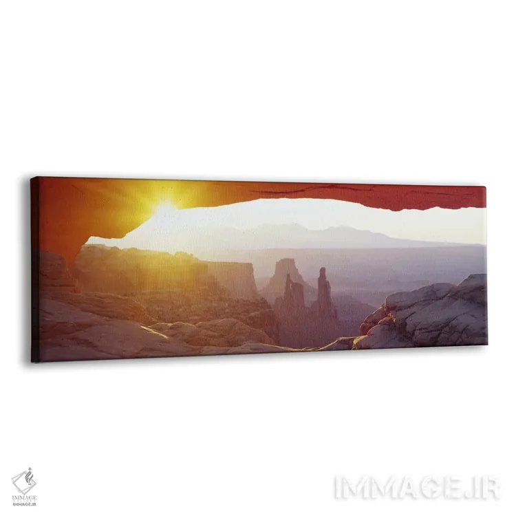 تابلو Canyonlands National Park, Utah, USA,منظر طلوع آفتاب از میان طاق مسا، پارک ملی کنیون‌لندز، یوتا، آمریکا اثر پانورامیک ایمجز (استودیو عکاسی عریض) - نمای پرسپکتیو محصول