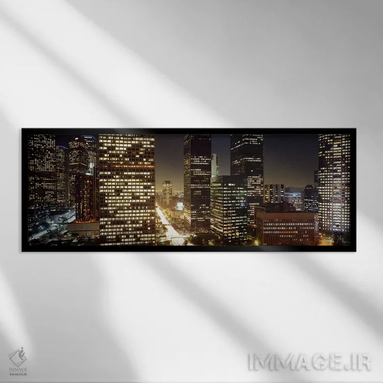 تابلو لسآنجلس، کالیفرنیا، آمریکا اثر پانورامیک ایمجز (استودیو عکاسی عریض) - نمای قابدار مشکی