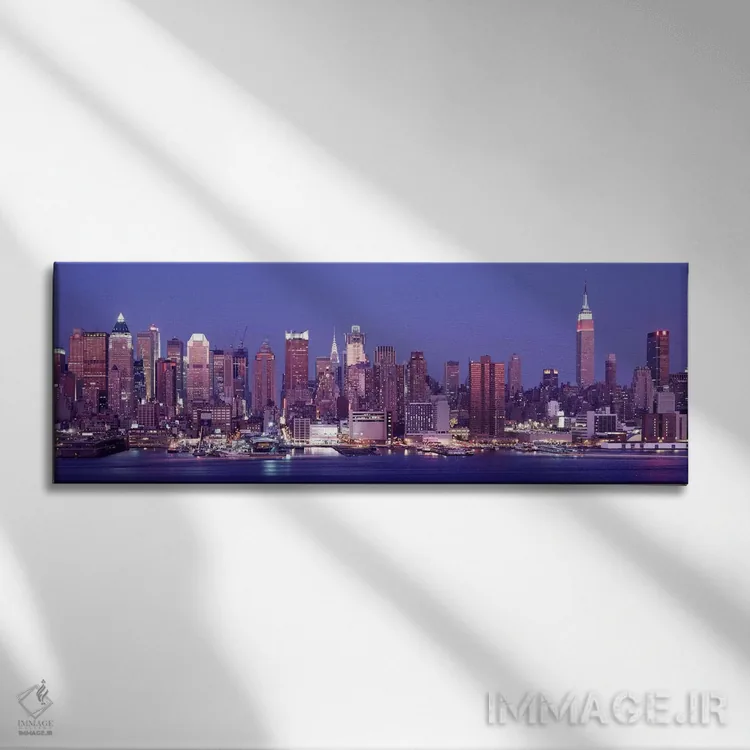 تابلو NYC, New York City, US,غروب در سمت غربی، نیویورک سیتی، آمریکا اثر پانورامیک ایمجز (استودیو عکاسی عریض) - نمای روبهرو روی دیوار