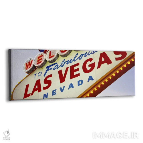 تابلو Las Vegas, Nevada, USA,نمای نزدیک از تابلوی خوشآمدگویی، لاس وگاس، نوادا، آمریکا اثر پانورامیک ایمجز (استودیو عکاسی عریض) - نمای پرسپکتیو محصول