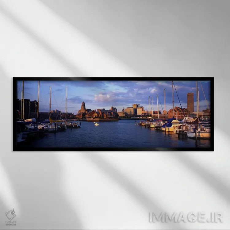 تابلو بوفالو، نیویورک اثر پانورامیک ایمجز (استودیو عکاسی عریض) - نمای قابدار مشکی